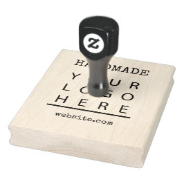 Handgemaakte website Uw bedrijf Logo Wood Art Stam Rubberstempel