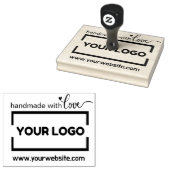 Handgemaakte Website Uw Bedrijfs Logo Aangepast Ru Rubberstempel (Gestempeld)