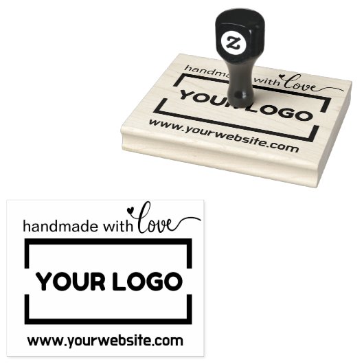 Handgemaakte Website Uw Bedrijfs Logo Aangepast Ru Rubberstempel (Gestempeld)