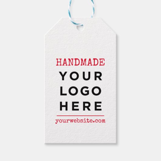 Handgemaakte website Uw bedrijfslogo Aangepast pro Cadeaulabel (Voorkant)