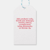 Handgemaakte website Uw bedrijfslogo Aangepast pro Cadeaulabel (Achterkant)