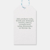 Handgemaakte website Uw bedrijfslogo Aangepast pro Cadeaulabel (Achterkant)