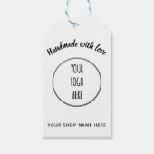 Handgemaakte winkel ・ logo cadeaulabel (Voorkant)