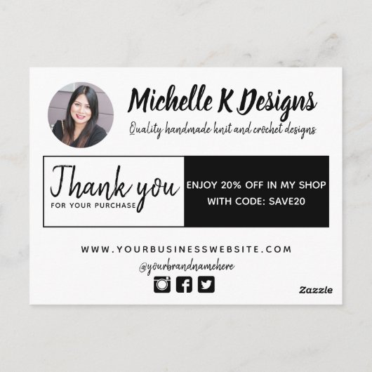 Handgemaakte winkelverpakking Invoegen Collage + c Briefkaart (Achterkant)