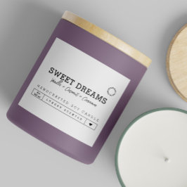 Handgemaakte witte kaars Product Label Stickers