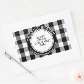 Handgemaakte zeep B&W houthakker Plaid Productetik Rechthoekige Sticker (Envelop)