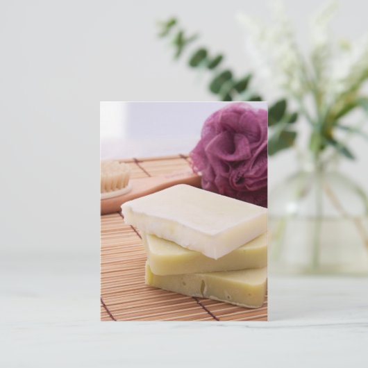 Handgemaakte zeep briefkaart (Staand voorkant)