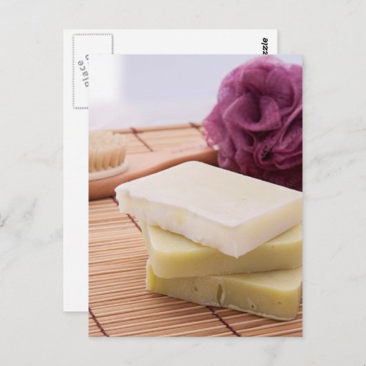 Handgemaakte zeep briefkaart (Voorkant / Achterkant)