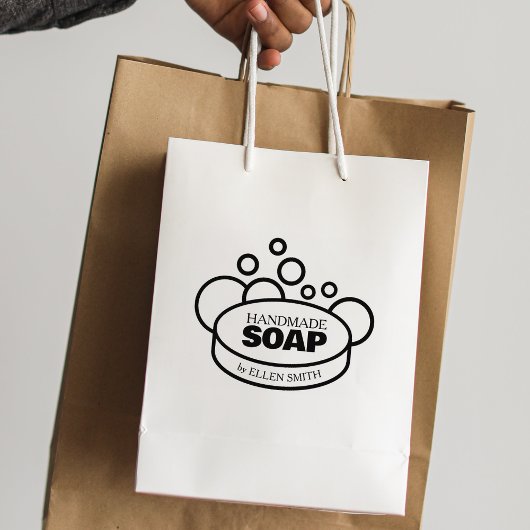 Handgemaakte zeep, Custom Business Large Rubberstempel