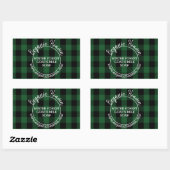 Handgemaakte zeep houthakker Plaid Productlabel Rechthoekige Sticker (Vel)