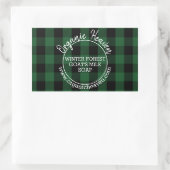 Handgemaakte zeep houthakker Plaid Productlabel Rechthoekige Sticker (Tas)