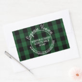 Handgemaakte zeep houthakker Plaid Productlabel Rechthoekige Sticker (Envelop)