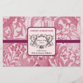 Handgemaakte zeep inpakpapier  ontwerpblad (Voorkant)