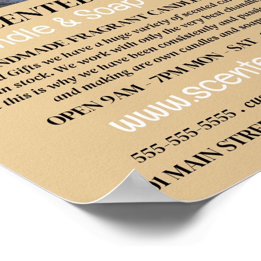 Handgemaakte zeep, kaars en zeep Maker Adverteren Poster (Hoek)