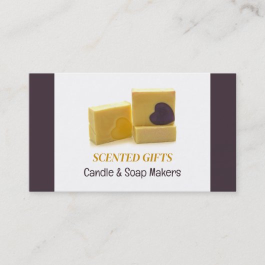 Handgemaakte zeep, kaars en zeep Maker Visitekaartje (Voorkant)