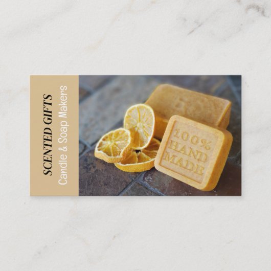 Handgemaakte zeep, kaars en zeep Maker Visitekaartje (Voorkant)