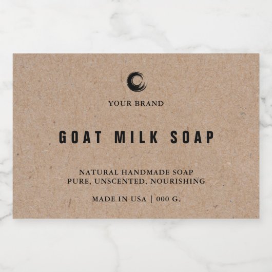 Handgemaakte zeep Kraft Label Voedselcontainer Etiket (Enkel label)