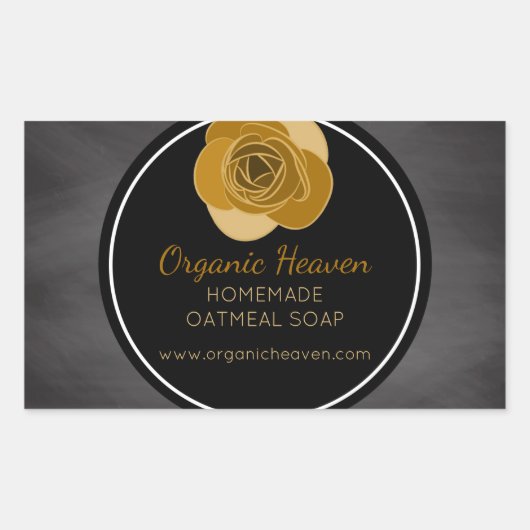 Handgemaakte zeep  krijtbord Productlabel Rechthoekige Sticker (Voorkant)