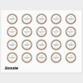 Handgemaakte zeep-label | Faux Kraft Paper Ronde Sticker (Vel)