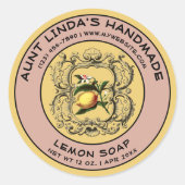  handgemaakte zeep label Sjabloon (Voorkant)