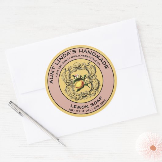  handgemaakte zeep label Sjabloon (Envelop)