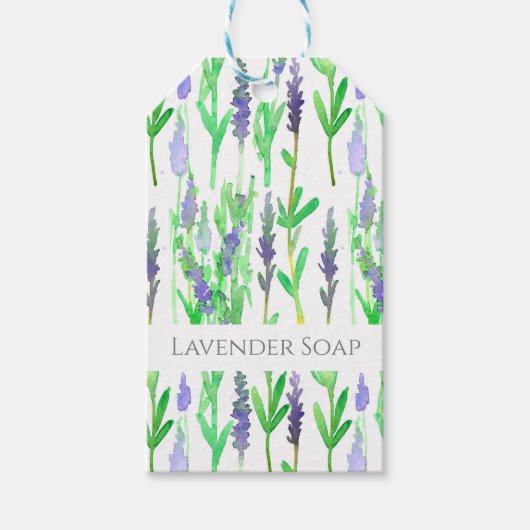 Handgemaakte Zeep Lavendel Bloemen Kruiden Shop Pr Cadeaulabel (Voorkant)
