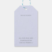 Handgemaakte Zeep Lavendel Bloemen Kruiden Shop Pr Cadeaulabel (Achterkant)