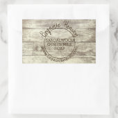 Handgemaakte zeep rustieke hout land product label (Tas)