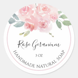 Handgemaakte Zeep Sticker Bloemen Roos Geranium