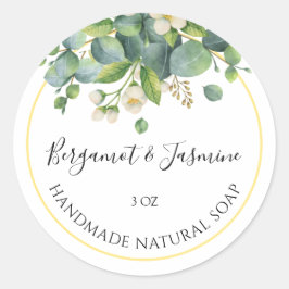 Handgemaakte Zeep Sticker Floral Bergamot en Jasmi