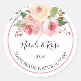 Handgemaakte Zeep Sticker Floral Neroli en Roos