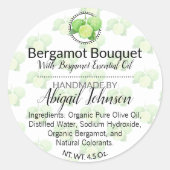Handgemaakte zelfgemaakte bergamot scrub of zeep S Ronde Sticker (Voorkant)