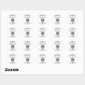 Handgemaakte Zelfgemaakte Bloemen Teacup Ronde Sticker (Vel)