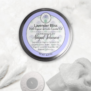 Handgemaakte \ Zelfgemaakte Lavendel Scrub of Zeep Ronde Sticker