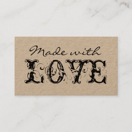 Handgemaakte/zelfgemaakte, moderne, moderne vintag visitekaartje (Voorkant)