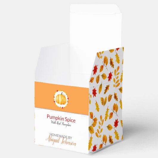 Handgemaakte zelfgemaakte pompoen kruiden bad bom bedankdoosjes (Geopend)