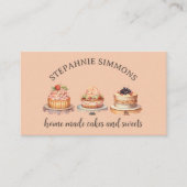 Handgemaakte zelfgemaakte taart bakkerij gebak Vin Visitekaartje (Voorkant)
