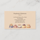 Handgemaakte zelfgemaakte taart bakkerij gebak Vin Visitekaartje (Achterkant)