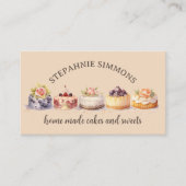 Handgemaakte zelfgemaakte taart bakkerij gebak Vin Visitekaartje (Voorkant)
