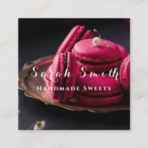 Handgemaakte Zoete Cake Chocolade Dessert Banketba Vierkante Visitekaartje