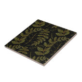 Handgemaakte zwarte en gouden wand tegels tegeltje (Zijkant)