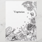 Handgemaakte zwarte groenten Recipcategorie (Achterkant)