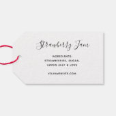 HANDGEMAATKT MET LIEFDE Modern script Kraft Cadeaulabel (Achterkant Horizontaal)