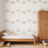 Handgemalte Vögel - Aquarell-Design - Kinderzimmer Behang