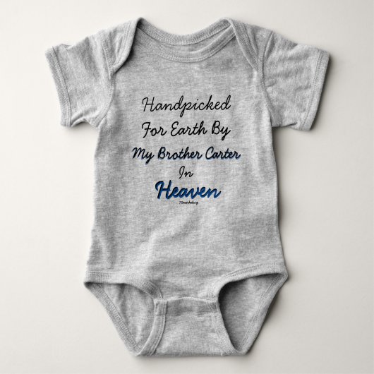 Handgeplukt uit de hemel van mijn ..... baby baby romper (Voorkant)