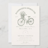 Handgeplukte Bloemen Fiets Douche Kaart (Voorkant)