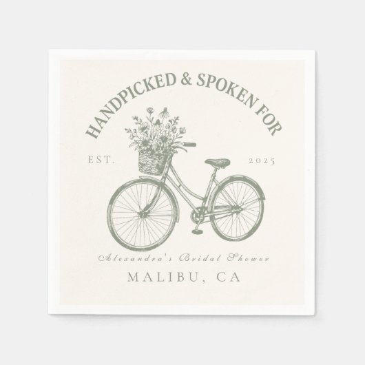 Handgeplukte Bloemen Fiets Douche Servet (Voorkant)