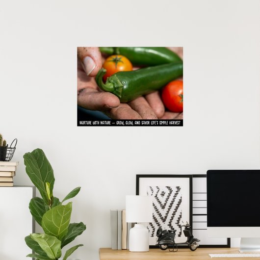 Handgeplukte oogst - Natuur's Bounty aan uw Fing Poster (Thuiskantoor)