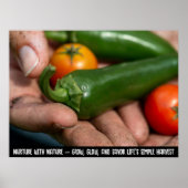 Handgeplukte oogst - Natuur's Bounty aan uw Fing Poster (Voorkant)