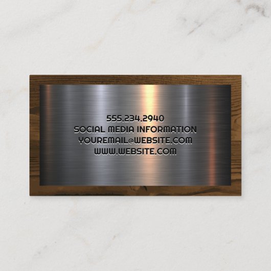 Handgereedschap | Aluminiummetaal | Hout Visitekaartje (Achterkant)